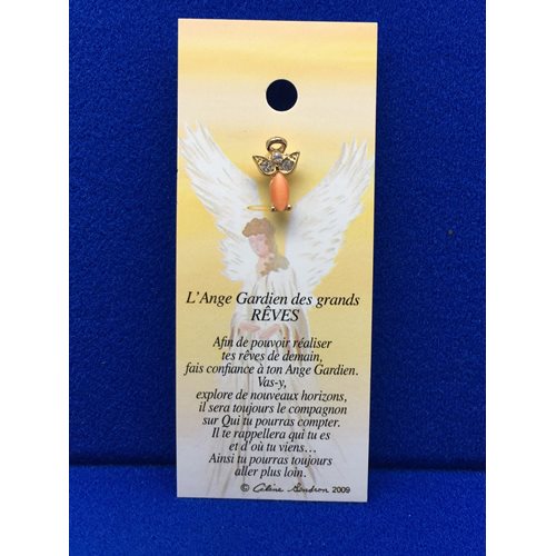 Lapel Pin Poem, Gardian Angel grands rêves, French / ea