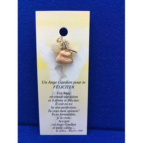 Lapel Pin Poem, Gardian Angel féliciter, pour te, French / ea