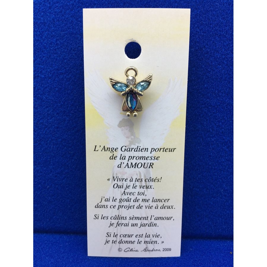 Lapel Pin Poem, Gardian Angel amour, promesse d'..., French