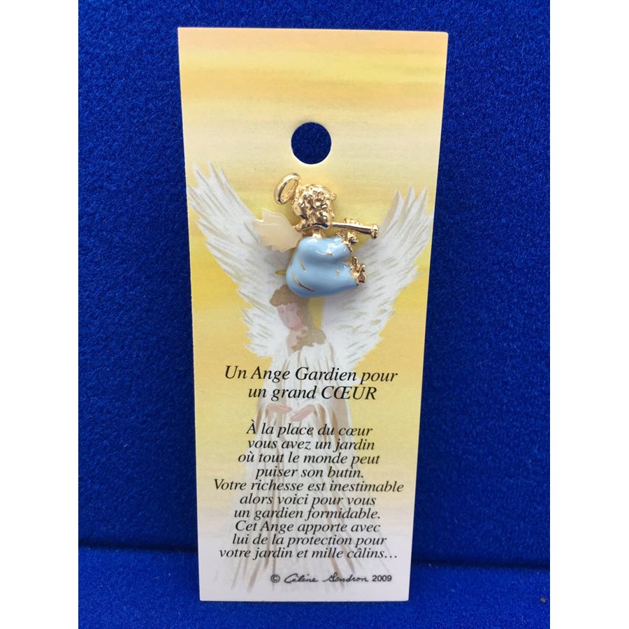 Lapel Pin Poem, Gardian Angel grands coeurs, French / ea