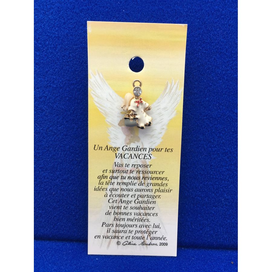 Lapel Pin Poem, Gardian Angel vacances, French / ea