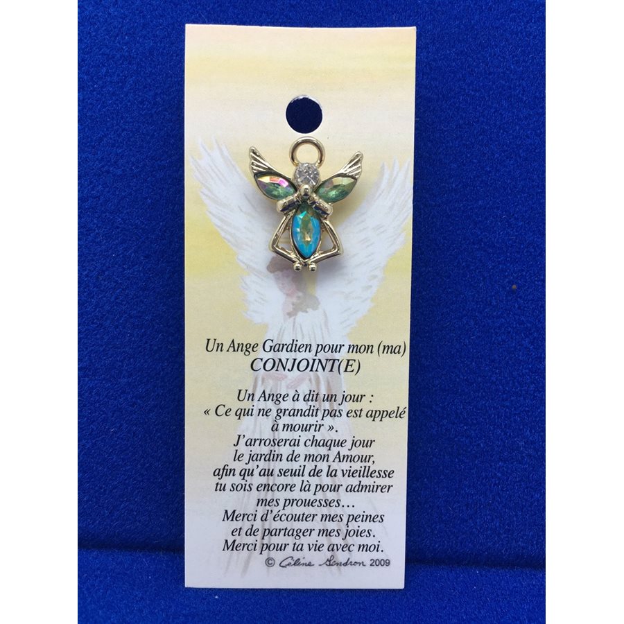 Lapel Pin Poem, Gardian Angel conjoint(e), French / ea