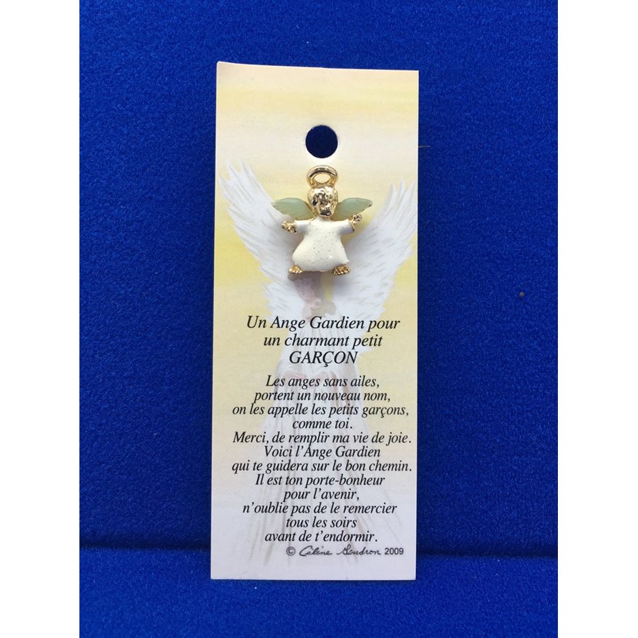 Lapel Pin Poem, Gardian Angel garçon, charmant petit, French