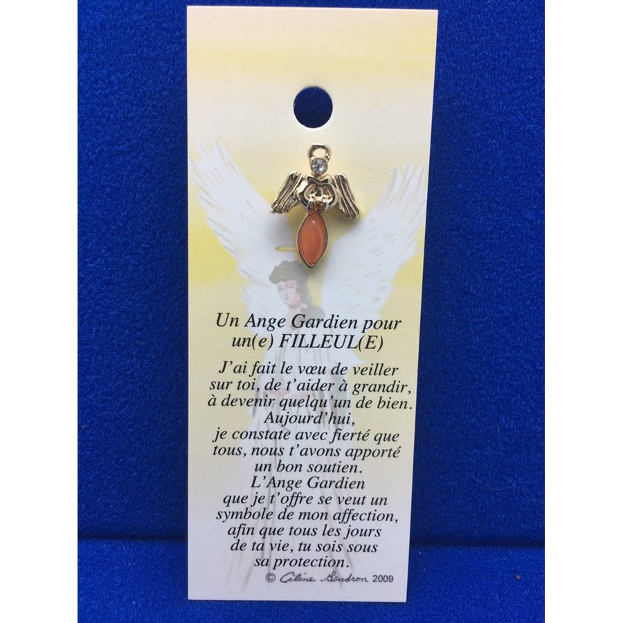 Lapel Pin Poem, Gardian Angel filleul(e), French / ea