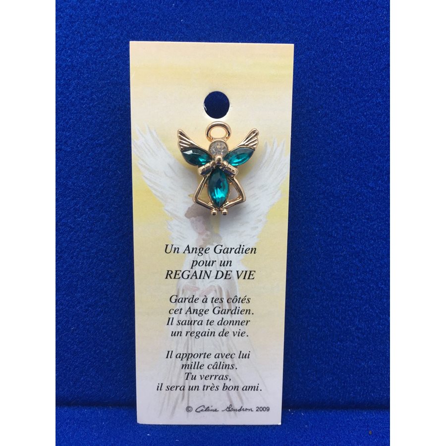 Lapel Pin Poem, Gardian Angel regain de vie, French / ea