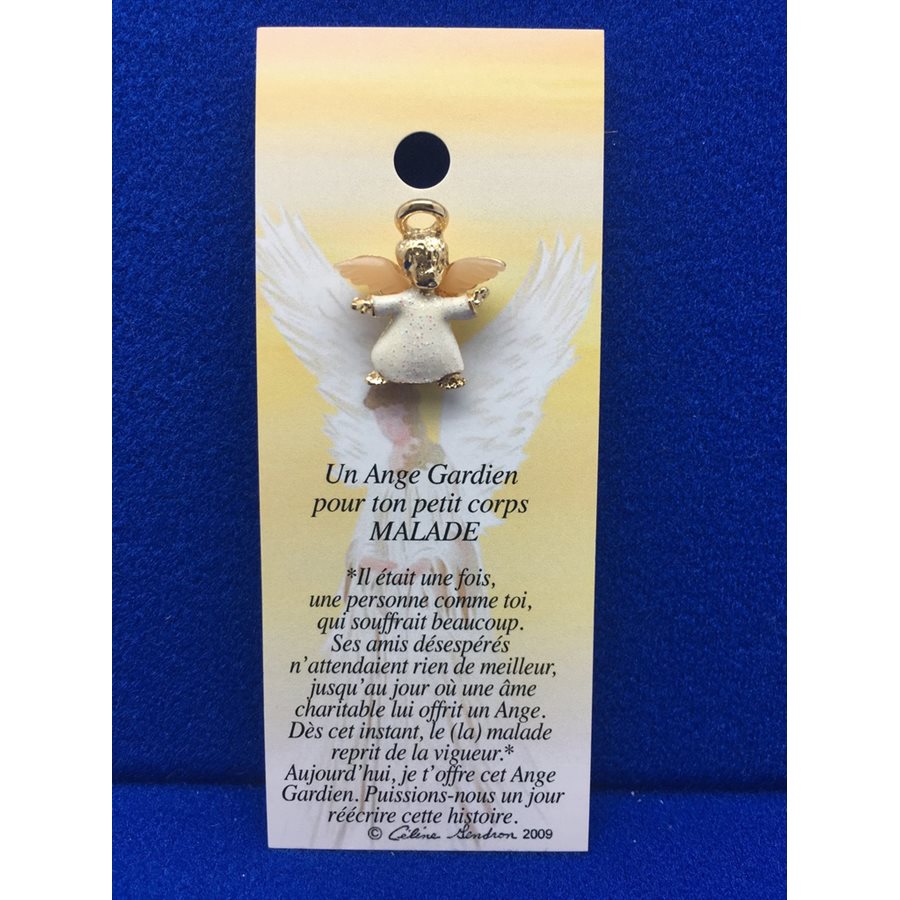 Lapel Pin Poem, Gardian Angel malade, petit corps..., French