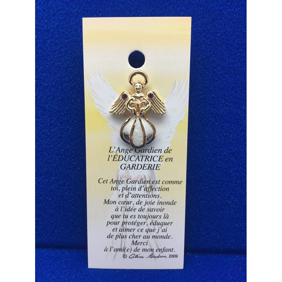 Lapel Pin Poem, Gardian Angel éducatrice en garderie, French