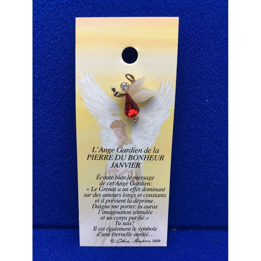 Lapel Pin Poem, Gardian Angel pierre bonheur Janvier, French