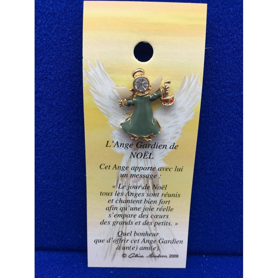 Lapel Pin Poem, Gardian Angel Noël, French / ea