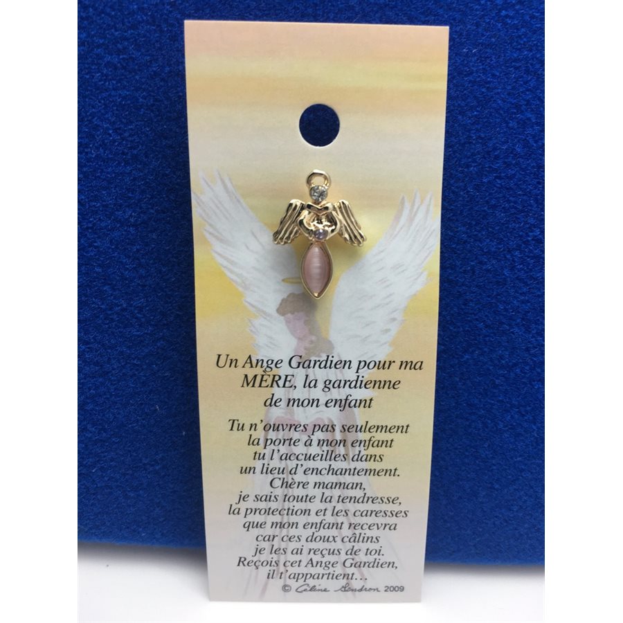 Lapel Pin Poem, Gardian Angel mère, gardienne enfant, French