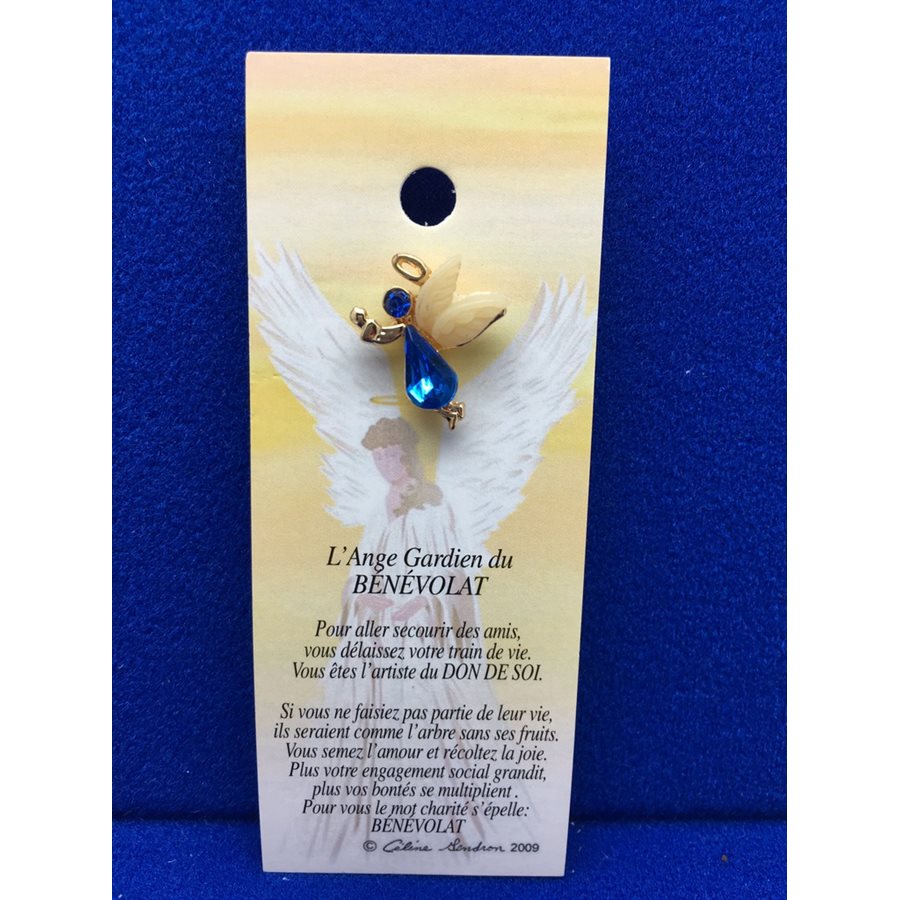 Lapel Pin Poem, Gardian Angel bénévolat, French / ea