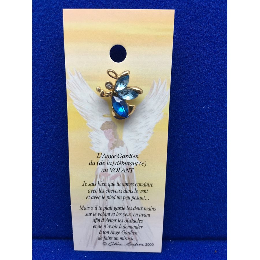 Lapel Pin Poem, Gardian Angel débutant au volant, French / ea