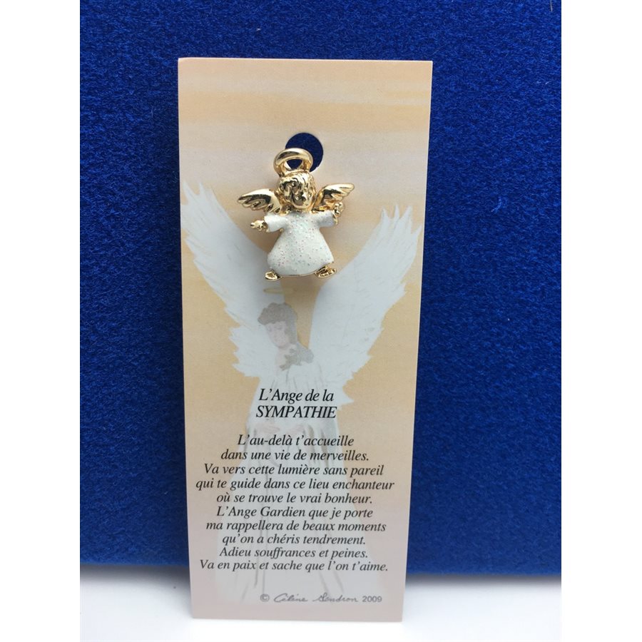 Lapel Pin Poem, Gardian Angel Funeral sympathie, French / ea