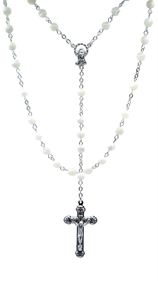 Rosary, 6mm Mother of pearl, 26''