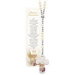 My First Communion rosary, elastic, French