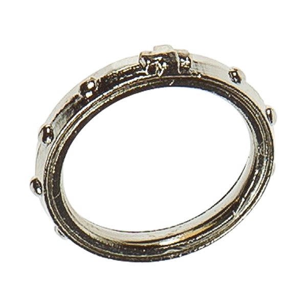 Bague dizainier, métal oxydé, taille moyenne