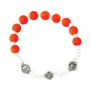 Dizainier, 8 mm, perles plastique orange