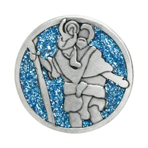Jeton poche « St. Christopher », étain, 3 cm, Anglais / un
