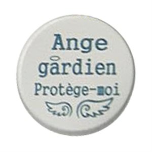 Jeton poche, « Ange », porcelaine, 3,8 cm, Français / un