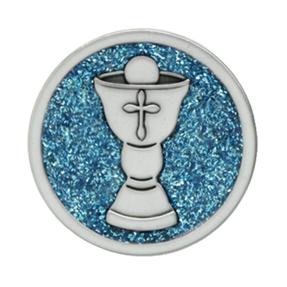 First Communion Pewter Pocket Token 1.25", English / ea