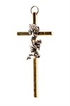 Two-Tone Metal Cross for Boy, 3¼"