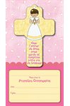 Croix et Certificat, prem. communion fille, 13 cm, Français