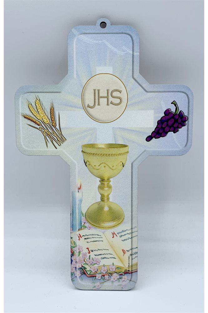 Croix en bois 1ère communion 12 x 18 cm Croix en bois 1ère communion 12 x 18 cm