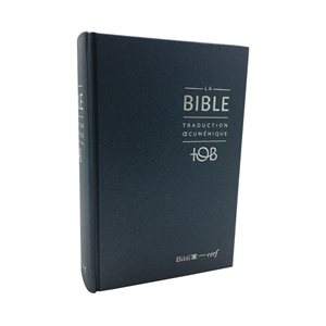 Bible TOB, éd. can., bleu, 14 x 21,9 cm, Français
