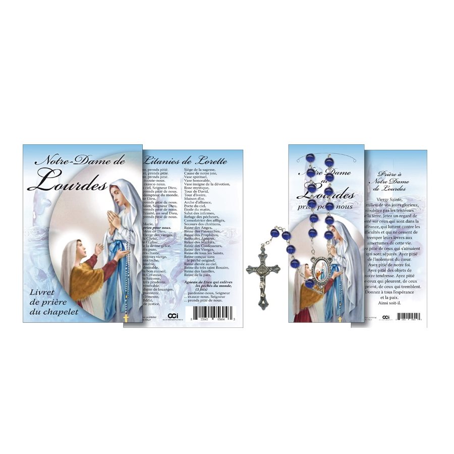 Livret rosaire, «Lourdes», 16 p. + Chapelet incl., Français
