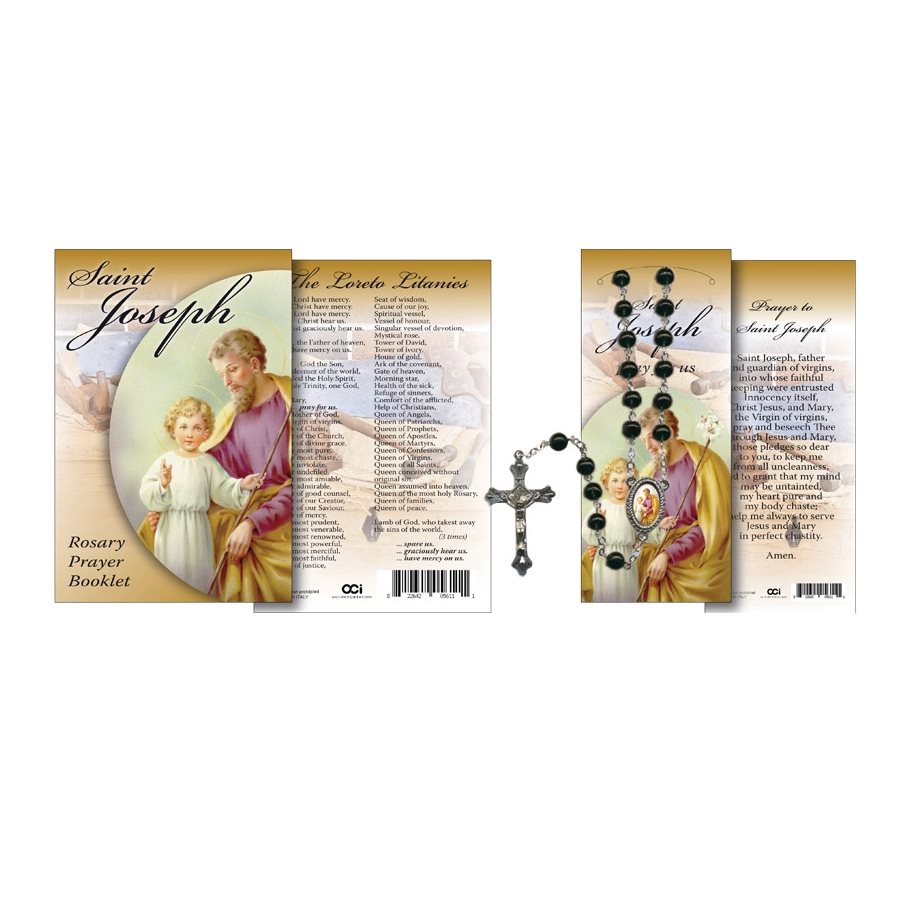 Livret rosaire, «St. Joseph», 16 p. + Chapelet incl. Anglais