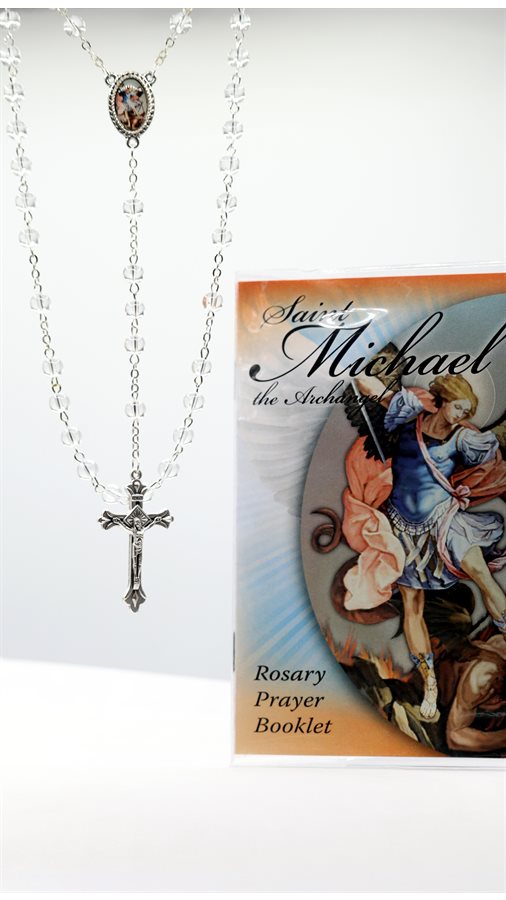 Livret rosaire,«St. Michael», 16p. + Chapelet incl., Anglais