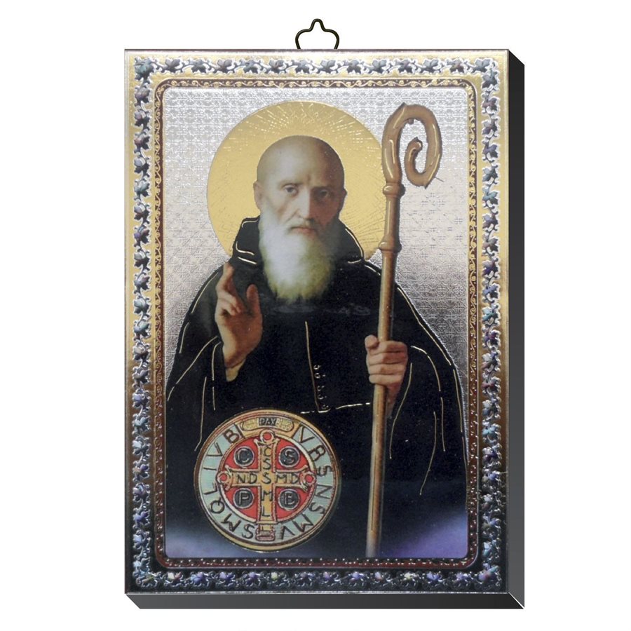 Plaque Saint Benedict, 4" x 5.5" (10 x 14 cm)