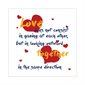 'Love'' Ceramic Tiles, 4" x 4", English