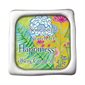 Aimant à frigo, Inspir. «Happiness», 4,4 cm, Anglais
