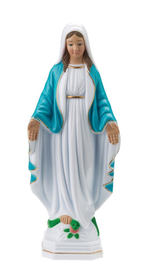 Statue Immaculée Conception, plastique, 25,4 cm