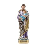 Statue Saint Joseph, plâtre col. et nacré, 20,3 cm