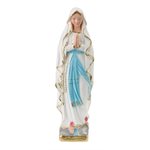 Statue de ND Lourdes, plâtre coloré, 20,3 cm