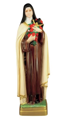 Statue Sainte Thérèse pr ext., vinyle coloré, 61 cm