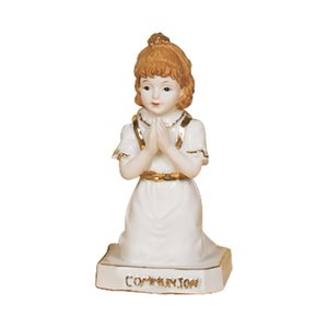 Statue pour fille 1ère communion, porcelaine, 12,7 cm