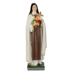 Statue Sainte Thérèse, plâtre coloré, 61 cm