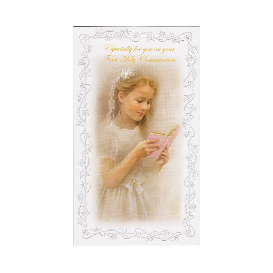 Cartes Communion et env., 18 cm, Anglais / un