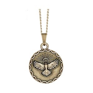 Pendentif médaille « St-Esprit » doré, 2,2 cm