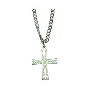 Boxed S-F Cross Pendant & Chain, 18"