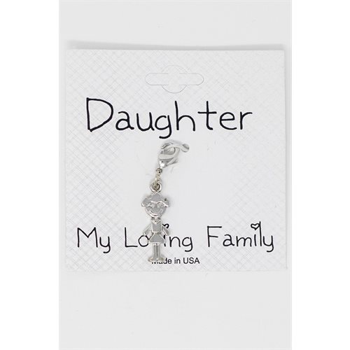 Breloque« Daughter », métal arg. pr bracelet, Anglais