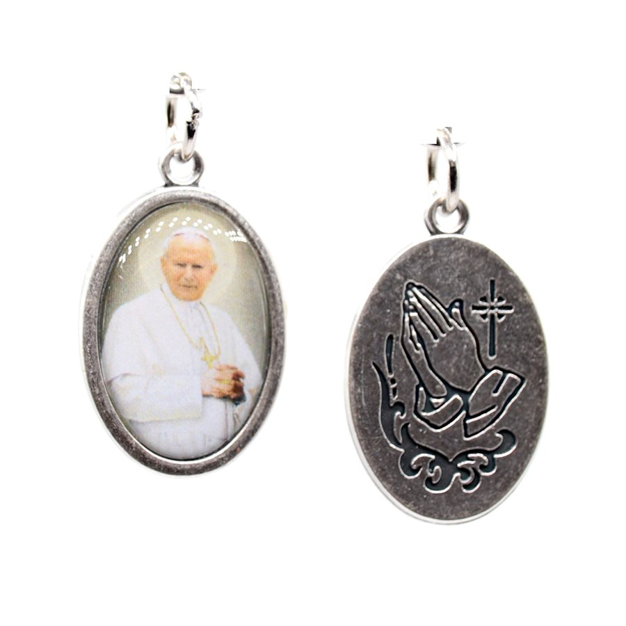 Médaille de Jean-Paul II, colorée / un
