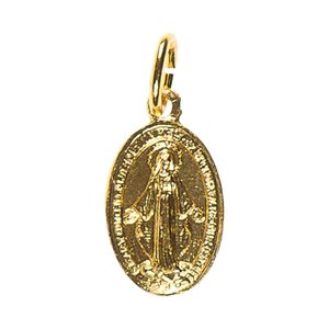 Médaille miraculeuse, aluminium doré, 15 mm / un
