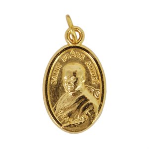 Médaille St Frère André, Oratoire St Joseph, métal doré / un