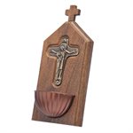 Wood Holy Water Fonts, 8,7 x 17,2 cm, Cross