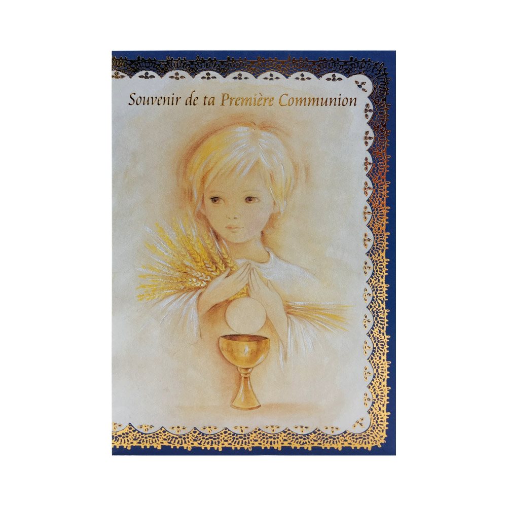 Cartes Première Communion, garçon, Français / un