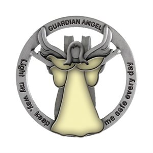 Agrafe pare-soleil « Guardian Angel », lum., 4,4 cm, Anglais